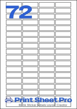 72UP 72UP_42x13_AARB072 template for aalabels