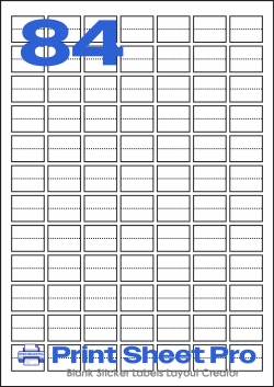 84UP 84UP_25x20_AARC084 template for aalabels