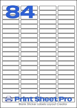 84UP 84UP_46x11.1_AAR084 template for aalabels