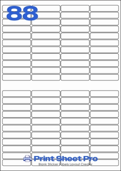 88UP 88UP_15x70_A3L088 template for aalabels