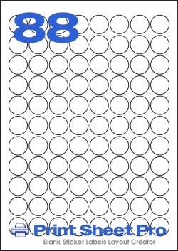 88UP 88UP_22dia_AAX088 template for aalabels