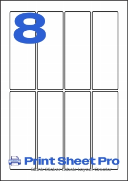 8UP 8UP_91x30_A5RL08 template for aalabels