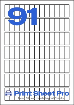 91UP 91UP_25.4x10_A5G091 template for aalabels