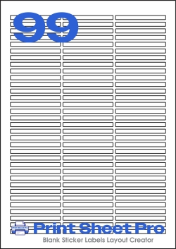 99UP 99UP_60x5_AAR099 template for aalabels
