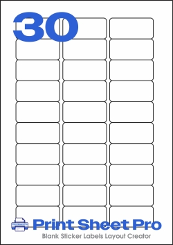 30UP 30UP_53.3x25.4_75230 template for A-One