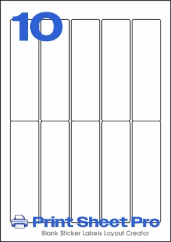 10UP 10UP_35x125-R_Rectangle template for Avery Zweckform