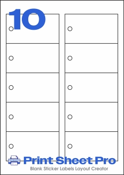 10UP 10UP_5090.R6-RCT_Rectangle_Pendants template for Avery Zweckform