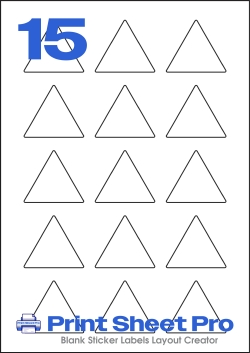 15UP 15UP_50-TRI_Triangle template for Avery Zweckform