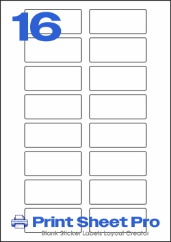 16UP 16UP_70x30-R_Rectangle template for Avery Zweckform