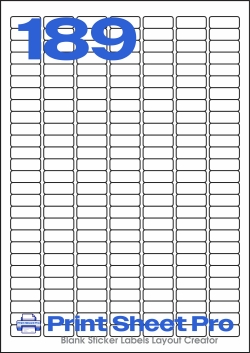 189UP 189UP_25x10-R_Rectangle template for Avery Zweckform