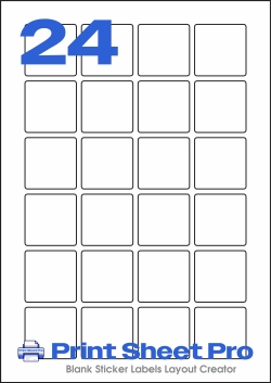 24UP 24UP_40x40-S_Square template for Avery Zweckform