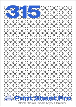 315UP 315UP_10-RND_Round template for Avery Zweckform