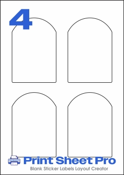 4UP 4UP_75x110-AR_Arc-Shaped template for Avery Zweckform