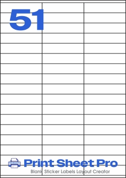 51UP 51UP_70x17-R_Rectangle template for Avery Zweckform
