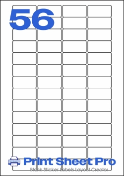 56UP 56UP_40x20-R_Rectangle template for Avery Zweckform
