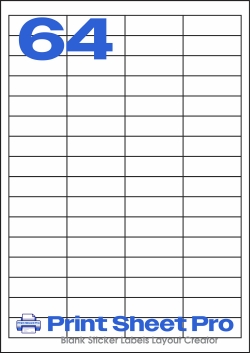 64UP 64UP_49x17-R_Rectangle template for Avery Zweckform