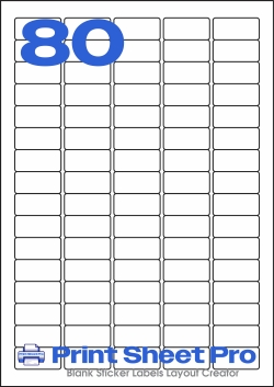 80UP 80UP_36x17-R_Rectangle template for Avery Zweckform