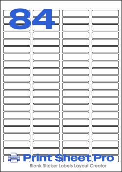 84UP 84UP_46x11-R_Rectangle template for Avery Zweckform