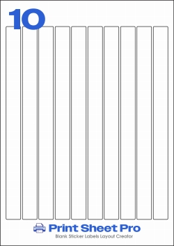 10UP 10UP_330x25_FRXR10A3 template for flexilabels