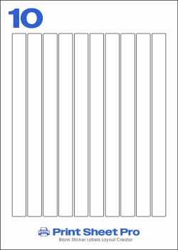 10UP 10UP_330x25_FRXR10R3 template for flexilabels