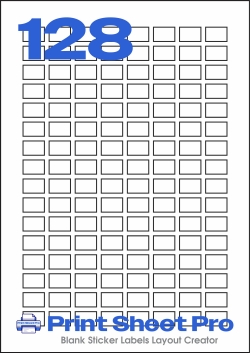 128UP 128UP_18x12_FR128 template for flexilabels