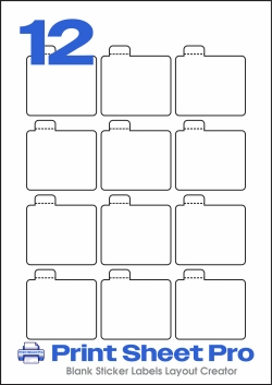 12UP 12UP_53.975x53.946_FLB12 template for flexilabels