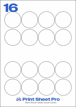 16UP 16UP_69dia_FC8R3 template for flexilabels