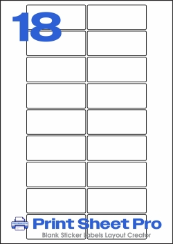 18UP 18UP_72x30_FD18 template for flexilabels