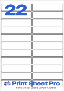 22UP 22UP_100x22_FRR22 template for flexilabels