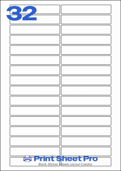 32UP 32UP_123x22_FT32A3 template for flexilabels
