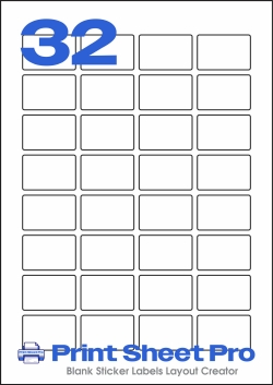 32UP 32UP_41x27_FR32 template for flexilabels