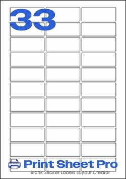 33UP 33UP_57x22_FRT33 template for flexilabels