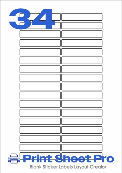 34UP 34UP_70x12_FL34 template for flexilabels