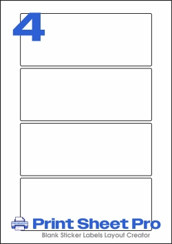4UP 4UP_161x64_FRP4 template for flexilabels