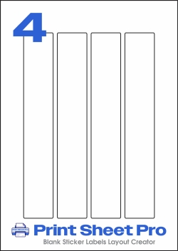 4UP 4UP_35x220_FAZ4 template for flexilabels