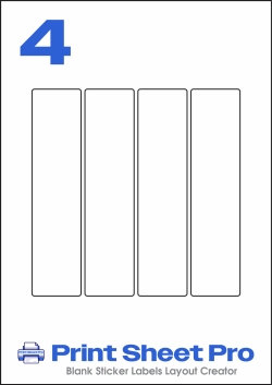 4UP 4UP_38.1x160_FHN4 template for flexilabels