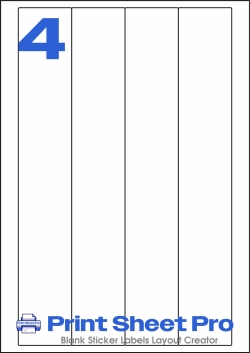 4UP 4UP_45x285_FH4 template for flexilabels