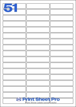 51UP 51UP_97x22_FRT51R3 template for flexilabels
