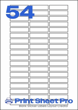 54UP 54UP_50x12_FR54 template for flexilabels