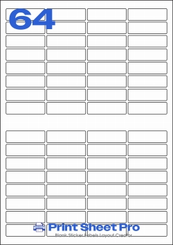 64UP 64UP_20x67_FRR64A3 template for flexilabels