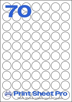 70UP 70UP_25.4dia_FCX70 template for flexilabels