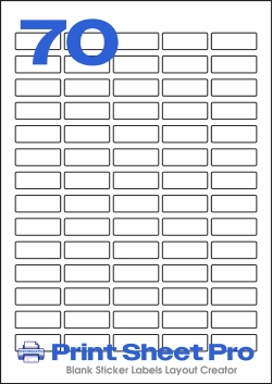 70UP 70UP_35x13_FR70 template for flexilabels