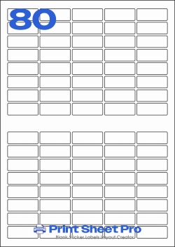 80UP 80UP_20x52_FRR80A3 template for flexilabels