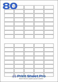 80UP 80UP_20x52_FRR80R3 template for flexilabels