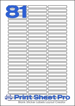 81UP 81UP_53x7_FR81 template for flexilabels