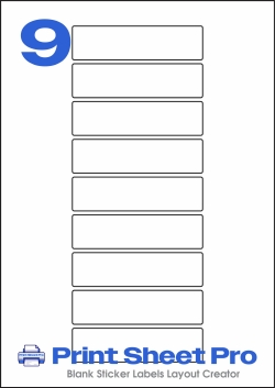 9UP 9UP_100x26_FRR9 template for flexilabels