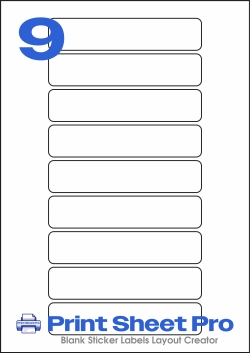 9UP 9UP_129x27_FT9 template for flexilabels