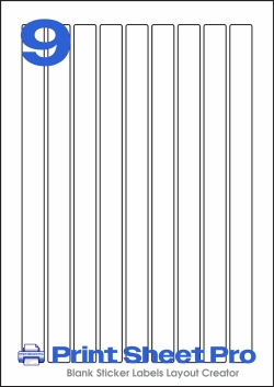 9UP 9UP_17x260_FZ9 template for flexilabels