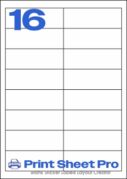 16UP 8710 template for Herma