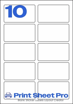 10UP 10UP_90x50_AD616 template for Label Line